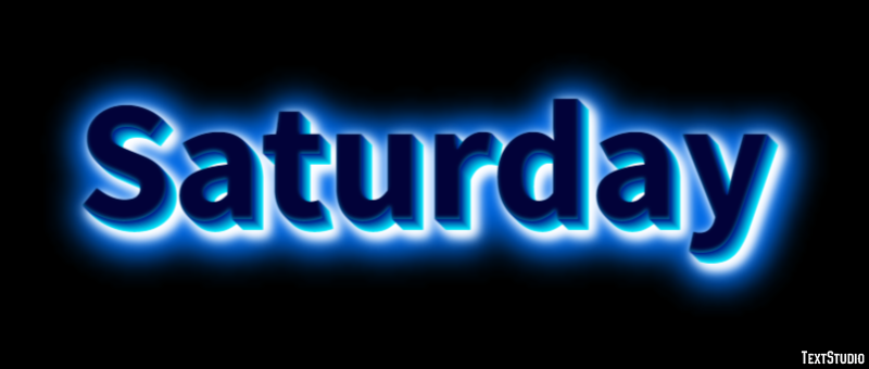 Saturday Tekst Effect