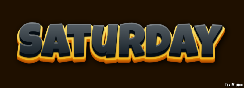 Saturday Text Effect