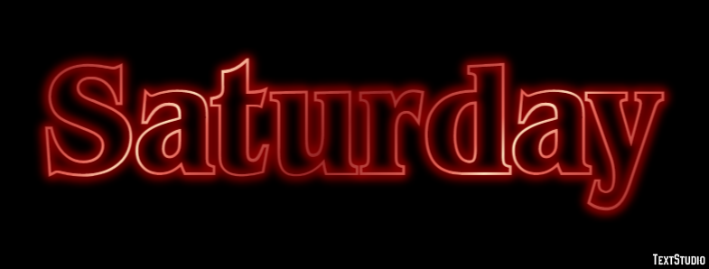 Saturday Efekt tekstowy