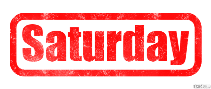 Saturday Texteffekt