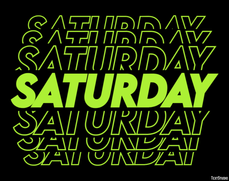 Saturday Efekt tekstowy