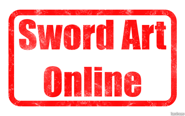 Sword Art Online Text effect