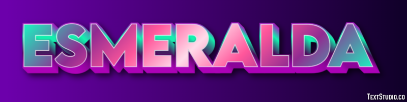 Esmeralda Efekt tekstowy