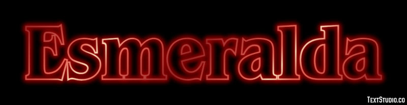 Esmeralda Efekt tekstowy