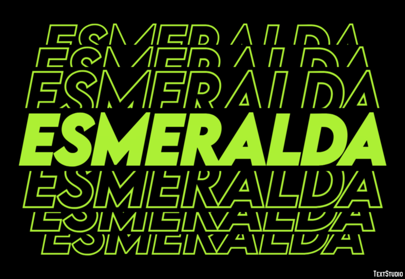 Esmeralda Efekt tekstowy