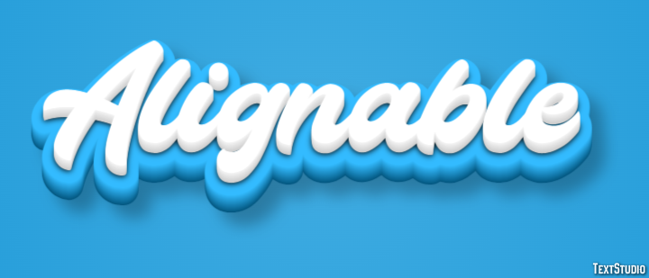Alignable Text effect