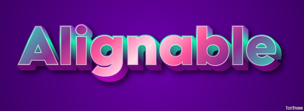Alignable Text effect