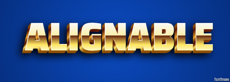 Alignable Text effect