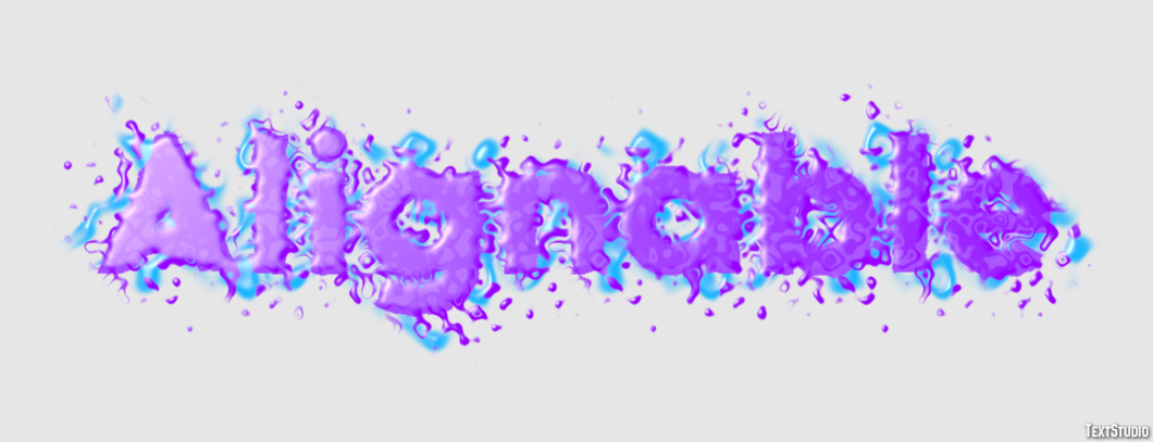 Alignable Text effect