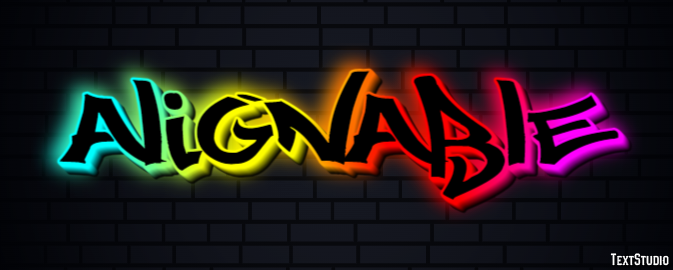 Alignable Text effect