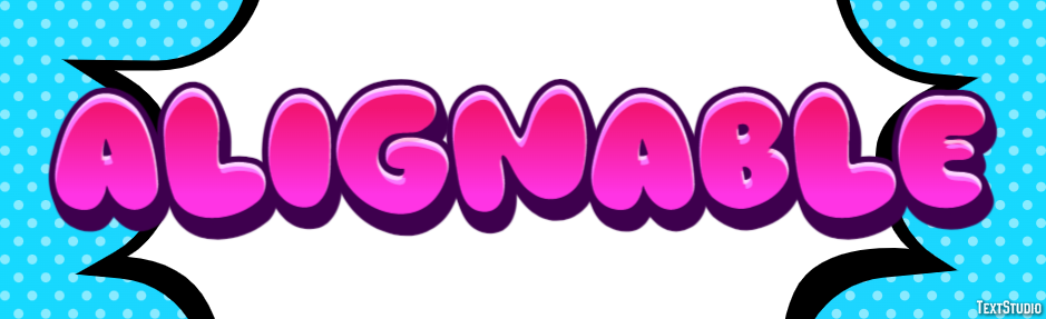 Alignable Text effect