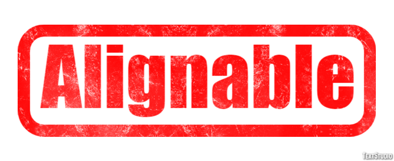 Alignable Text effect