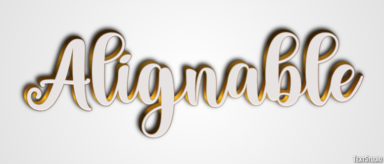 Alignable Text effect