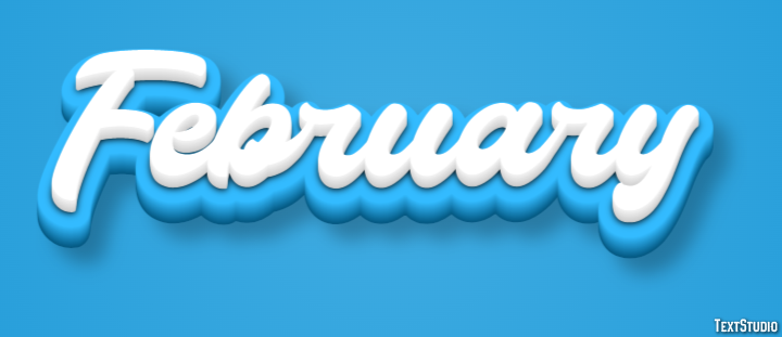 February Text Effect