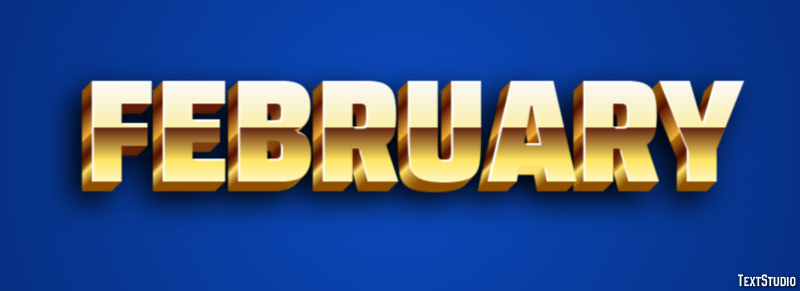 February Text Effect