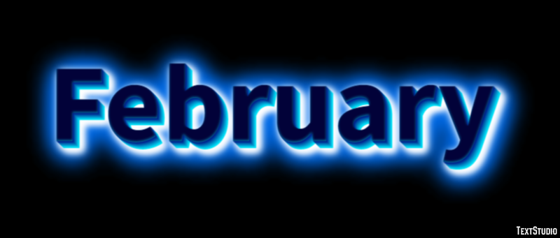 February Text Effect
