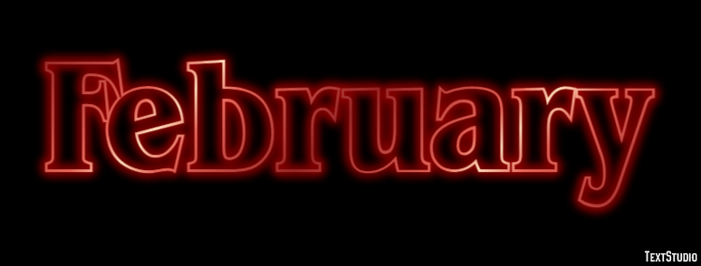 February Text Effect