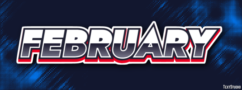 February Text Effect