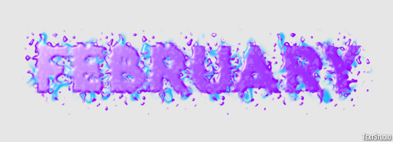 February Text Effect