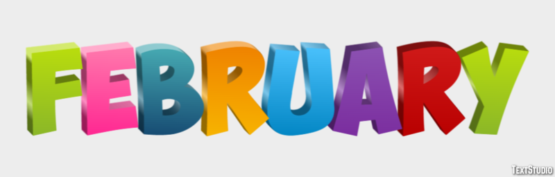 February Text Effect