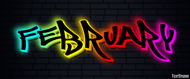 February Text Effect