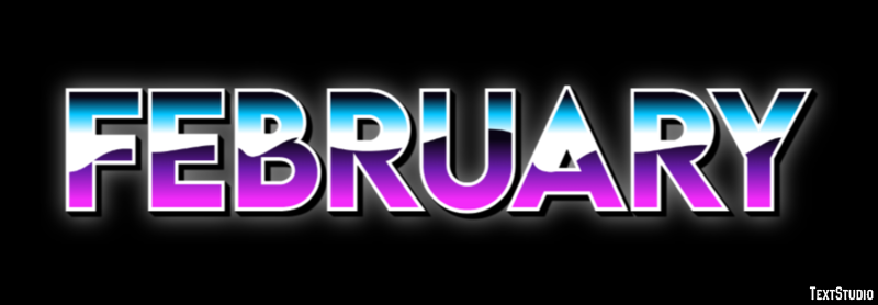 February Text Effect