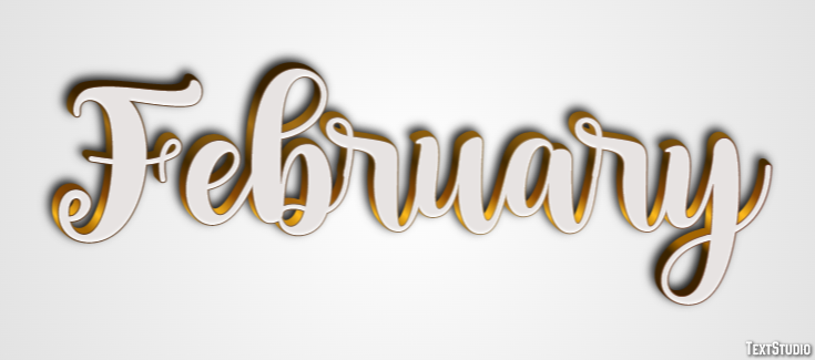February Text Effect