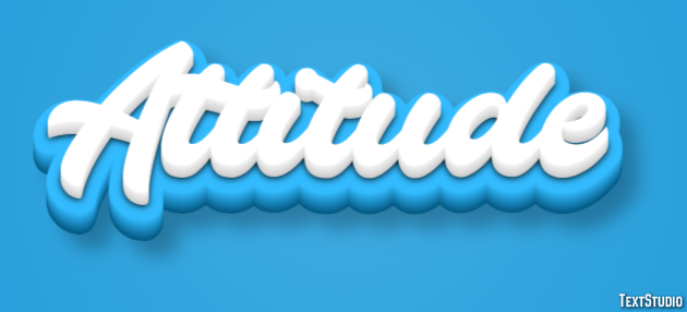 Attitude Efeito de texto