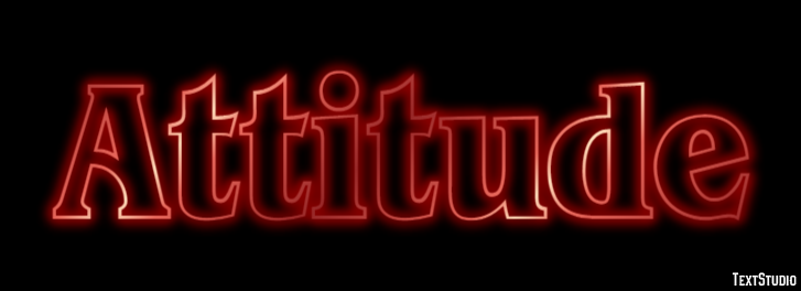 Attitude Efeito de texto