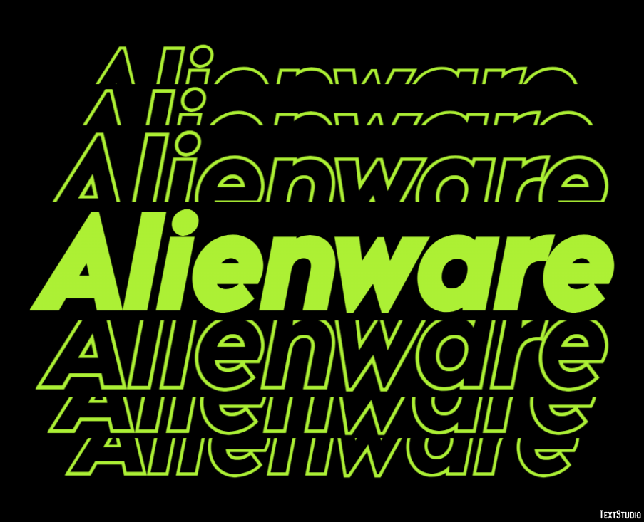 Alienware Texteffekt