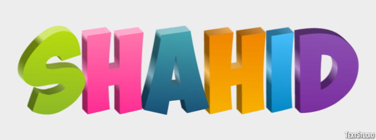 Shahid Text Effect