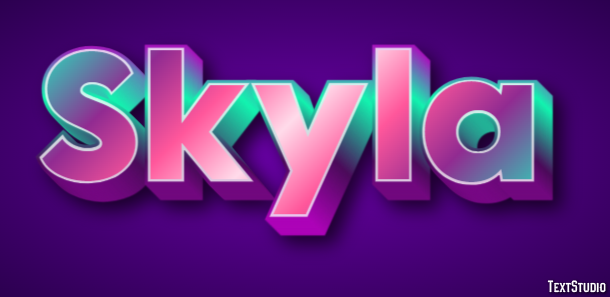 Skyla Text Effect
