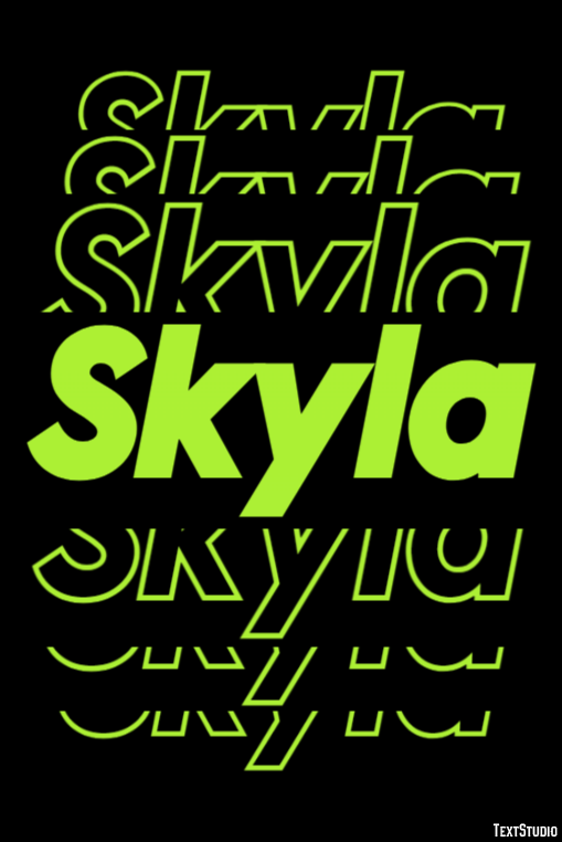 Skyla Text Effect