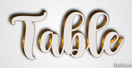 Table Effet de Texte