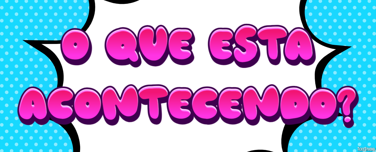 O que está acontecendo? Efeito de texto