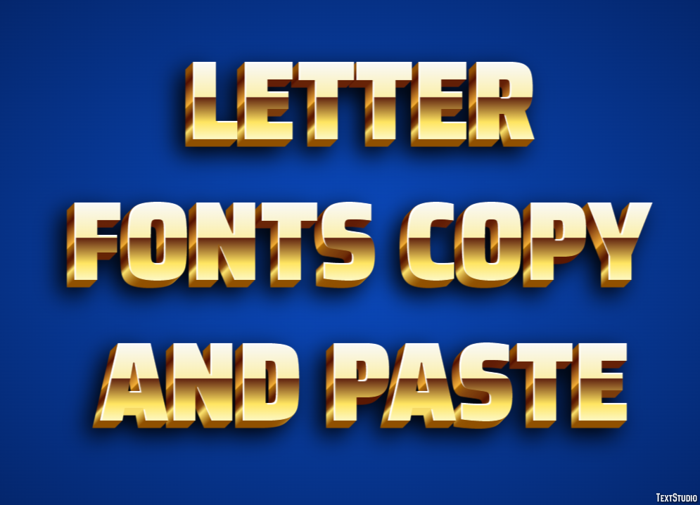 Letter Fonts Copy And Paste Efekt tekstowy