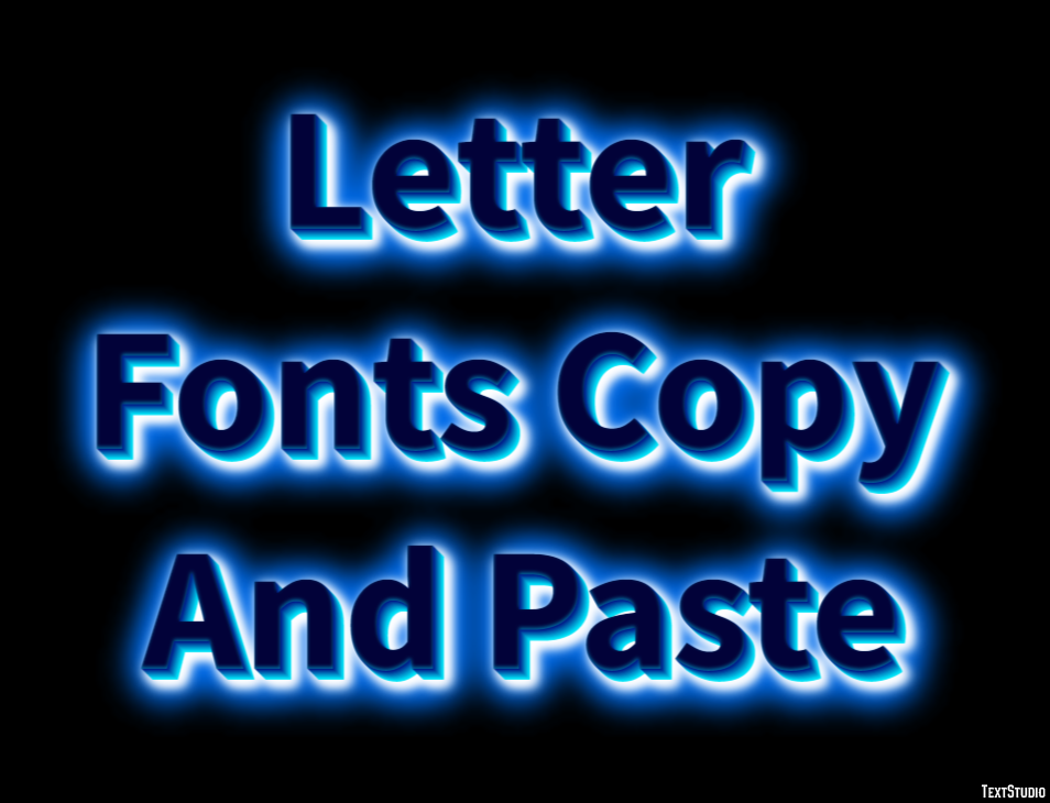 Letter Fonts Copy And Paste Efecto de Texto