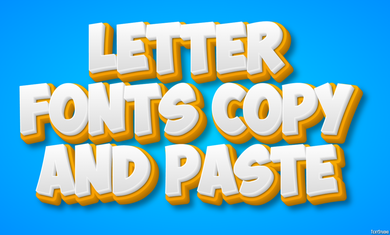 Letter Fonts Copy And Paste Efekt tekstowy