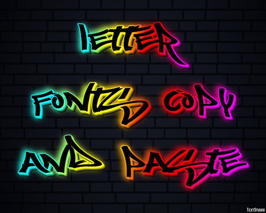 Letter Fonts Copy And Paste Efekt tekstowy