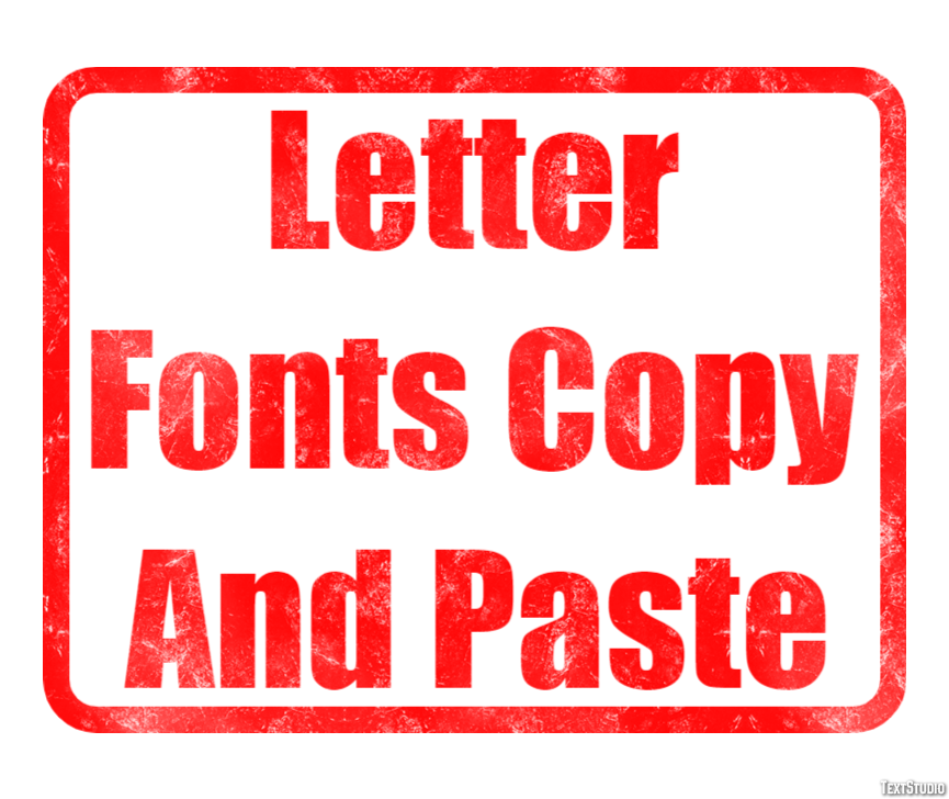 Letter Fonts Copy And Paste Efekt tekstowy