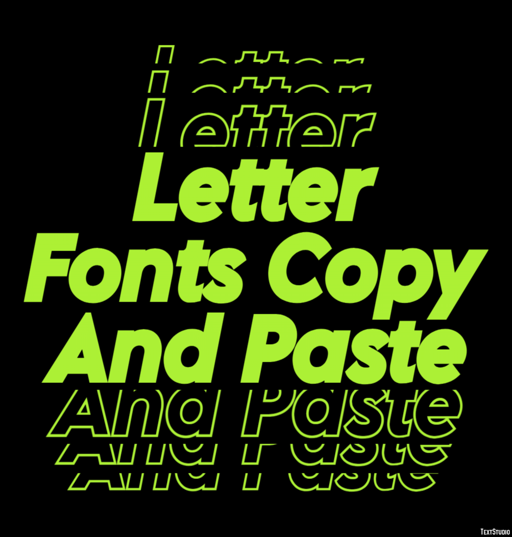 Letter Fonts Copy And Paste Efekt tekstowy