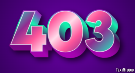 403 Text Effect