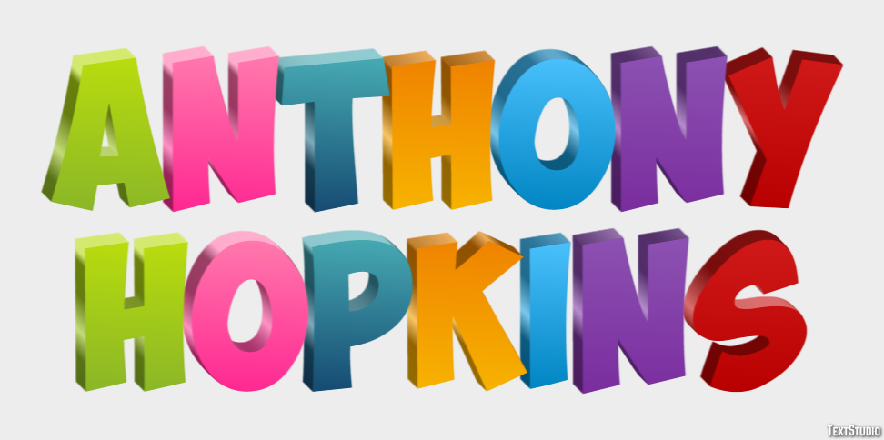 Anthony Hopkins Efeito de texto