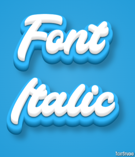 Font Italic Text Effect
