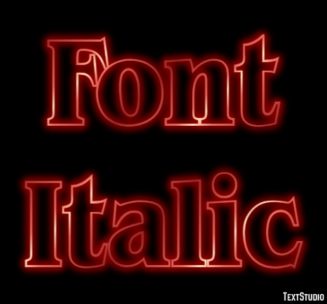 Font Italic Text Effect