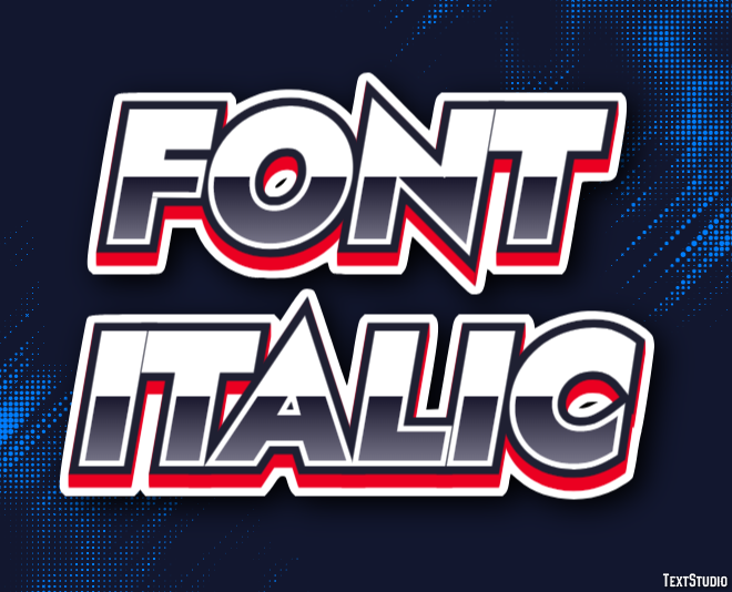 Font Italic Text Effect