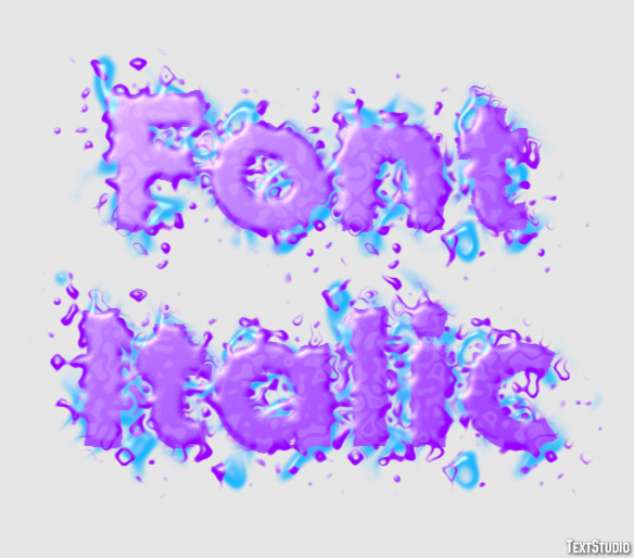 Font Italic Texteffekt