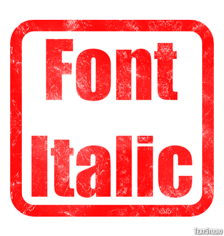 Font Italic Text Effect
