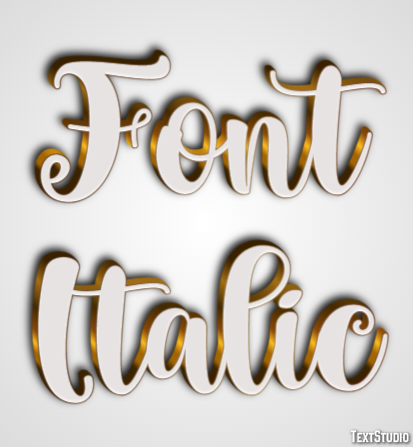 Font Italic Text Effect