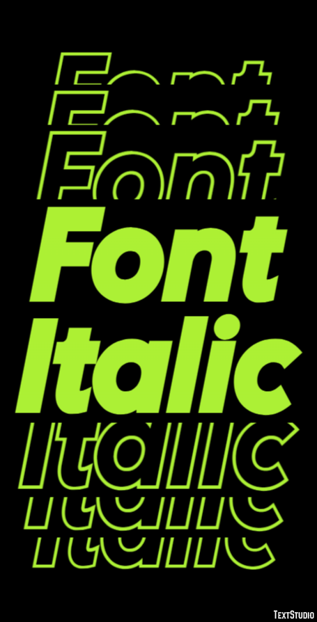 Font Italic Text Effect